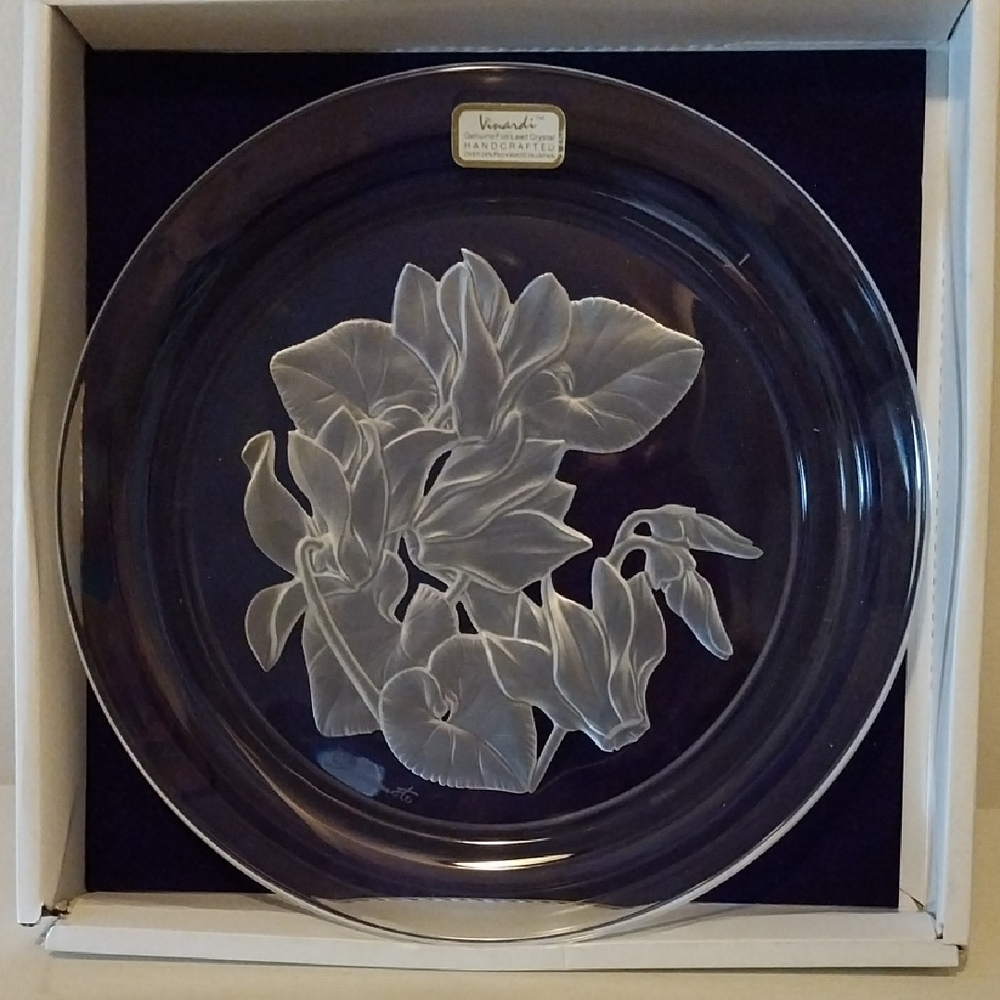 Handcrafted Clear Glass Art Plate